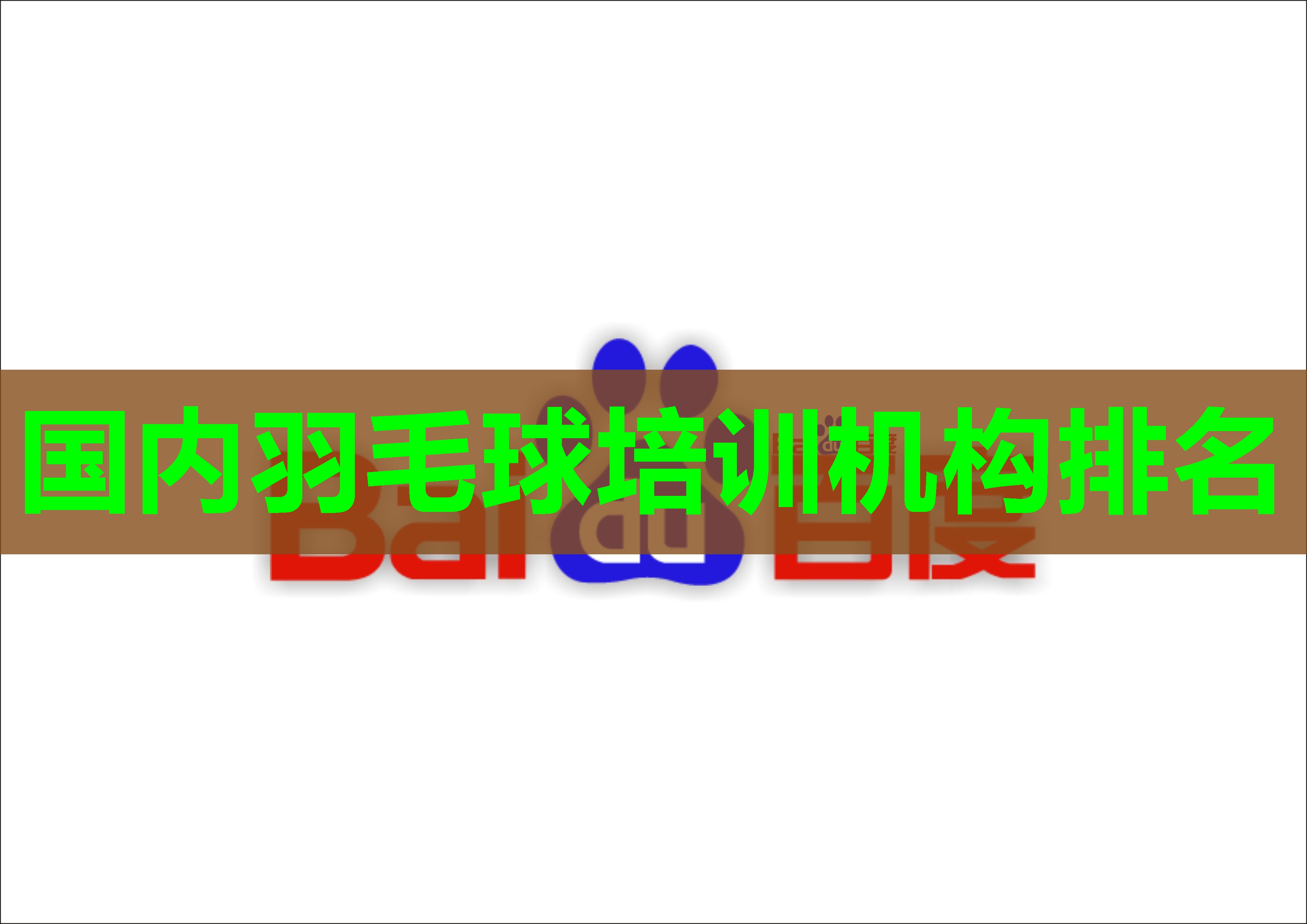 国内羽毛球培训机构排名 国内羽毛球培训机构排名
